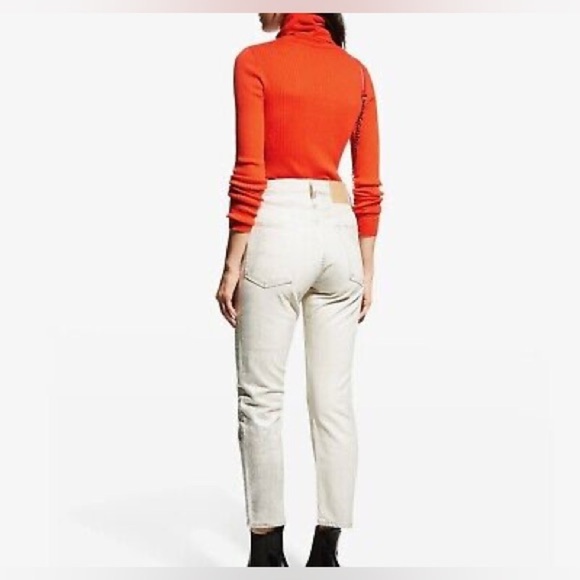Rag & Bone Maya High-Rise Ankle Slim Jeans - 31 |Metallic Moonshine Coated Denim - Picture 2 of 16